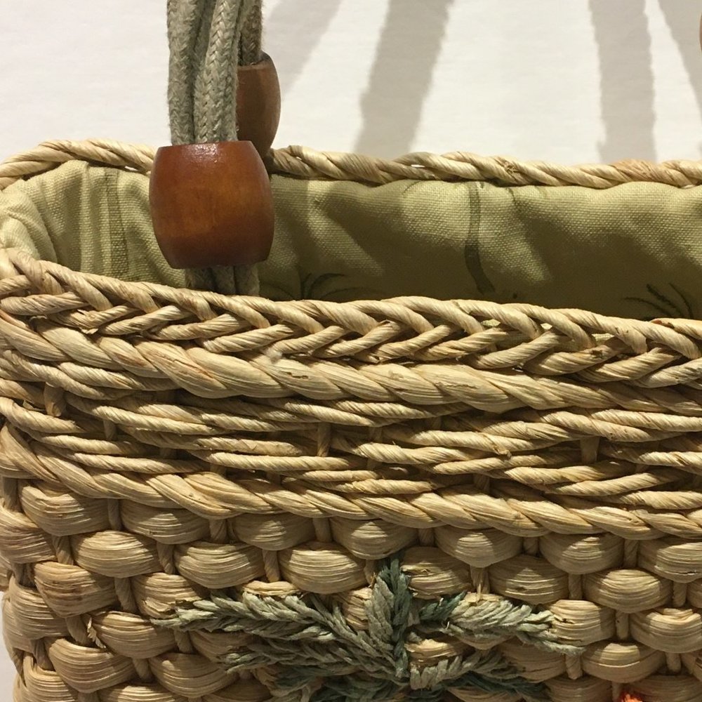 VINTAGE FOSSIL BASKET BAG - Picture 3 of 8